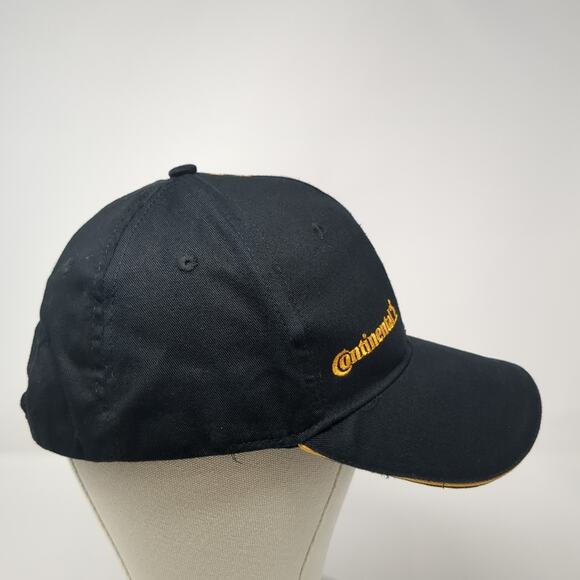 Continental Snapback Hat Black One Size Adjustable Embroidered 6 Panel - Picture 5 of 9